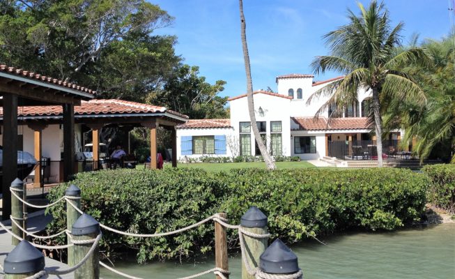 Rear dock of Dupre residence by J.F. Smith Building Contractors, Lee County FL