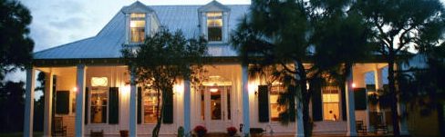 Front night view of Smith custom home by J.F. Smith Building Contractors, Lee County FL